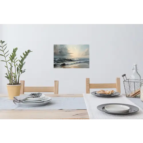 Strand - Zee - Zonsondergang Muursticker klein -eettafel