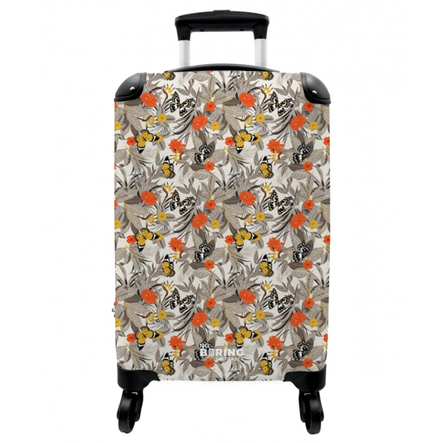 Tropisch vlinder patroon oranje geel NBS - Handbagage koffer - Vrouwen middel -3d