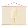 Minimalistisch - Waterijsje - Stokje - Beige textielposter latten blank klein -3d