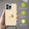 Alpaca - Egel - Bruin - Knuffelen Hoesje iPhone 16 Pro Max met koord klein -sfeer2_NL