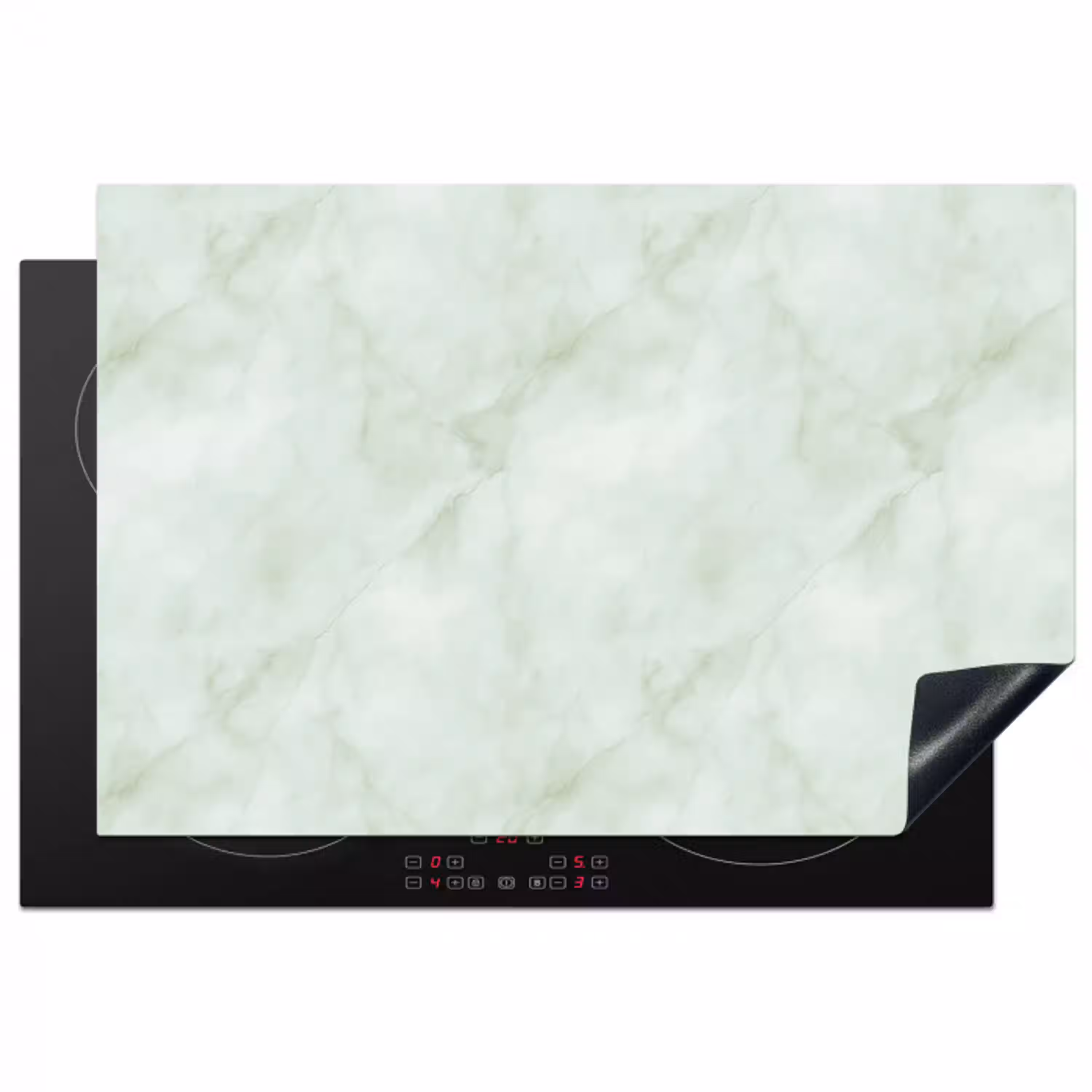 Groen - Marmer - Vloeiende aders Inductie beschermer vinyl 3mm klein 276 -3d