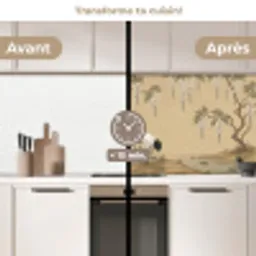Kraanvogels - Water - Beige keuken achterwand 2 middel -voor-na2_FR
