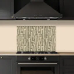 Abstract - Geometrisch - Groen keuken achterwand spatscherm klein 900 -sfeer1