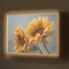 Zonnebloemen - Geel - Wazig Light Box met batterij (Wandlamp) middel -z3d_website