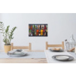 Kruiden - Lepels - Culinair - Kleurrijk - Sfeervol Muursticker klein -eettafel