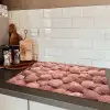 Schelpen - Patroon - Roze Inductie beschermer vinyl 3mm klein -sfeer3
