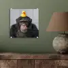 Chimpansee - Badeend - Grijs plexiglas 5mm klein -sfeer3