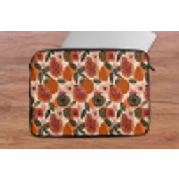 Papaja - Bloesem - Oranje laptophoes neopreen klein 279 -tafel