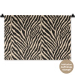 Zebra - Klassiek - Zwart Wandkleed katoen klein 269 -t3d_DE