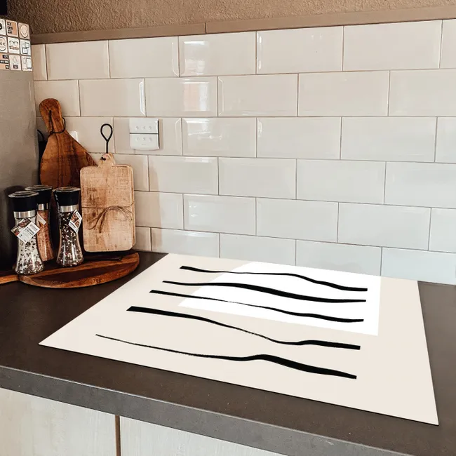 Abstract - Lijn - Pastel Inductie beschermer vinyl 3mm klein -sfeer3