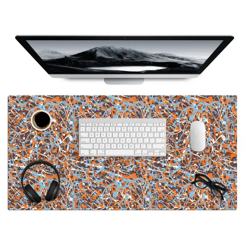 Blauw - Waterverf - Chaos Muismat XXL klein 681 -3d