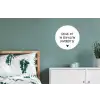 Spreuken - Quotes - Geluk zit in een klein rompertje Wandcirkel aluminium klein -slaapkamer