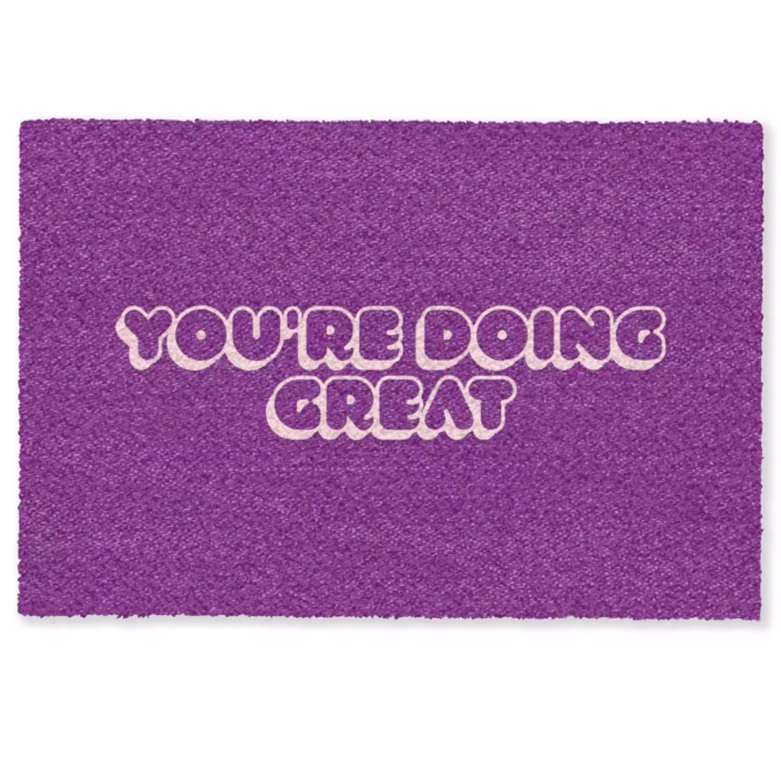 You're doing great - Paars - Bubble letters Deurmat klein -zkaufland3d