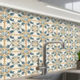 Patroon - Klassiek - Kleurrijk keuken achterwand 2 middel 865 -zzzz3d_schuin