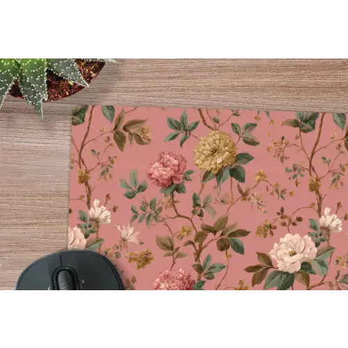 Klassiek - Botanisch - Roze muismat rubber klein 262 -closeup