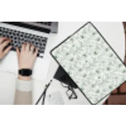 Bloemen - Getekend - Groen laptophoes neopreen klein 279 -bureau