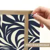 Bladvormen - Blauw - Patroon - Wit Light Box met batterij (Wandlamp) middel 907 -USP_websiteprintNL