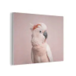 Kaketoe - Portret - Roze PET vilt klein -3d