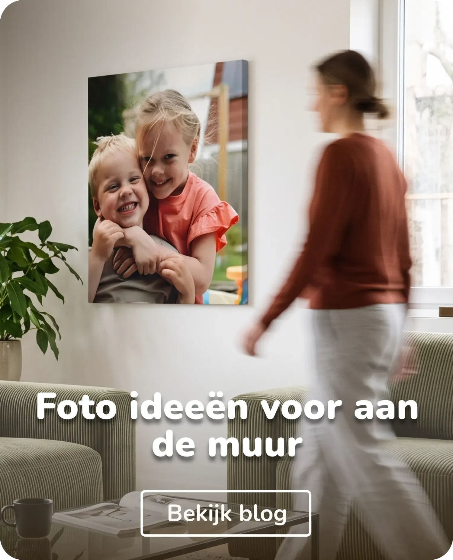 gepersonaliseerd canvas aan de muur
