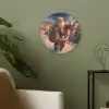 Kerstman - Dorp - Hert - Donker Akoestische PET Vilt - Rond klein -sfeer2