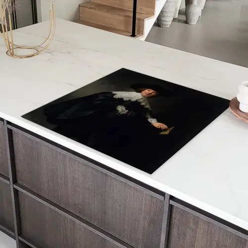 Het huwelijksportret van Marten Soolmans - Rembrandt van Rijn Inductie beschermer vinyl 3mm middel -sfeer8