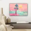 Palmbomen - Golven - Zee canvas 2cm klein -sfeer6