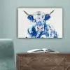 Koe - Delfts blauw - Bloemen - Kunst canvas 2cm klein -sfeer4