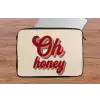 Oh honey - Rood - Schaduw laptophoes neopreen klein -tafel