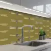 Libellen - Patroon - Groen keuken achterwand 2 middel 871 -3d_schuin