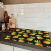 Tropische - Ananas - Zwart Inductie beschermer vinyl 3mm klein 276 -sfeer3