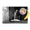 Geit - Bord - Spaghetti - Zwart Wit Placemat vinyl groot -zzzproduct_Kitchenyeah-website