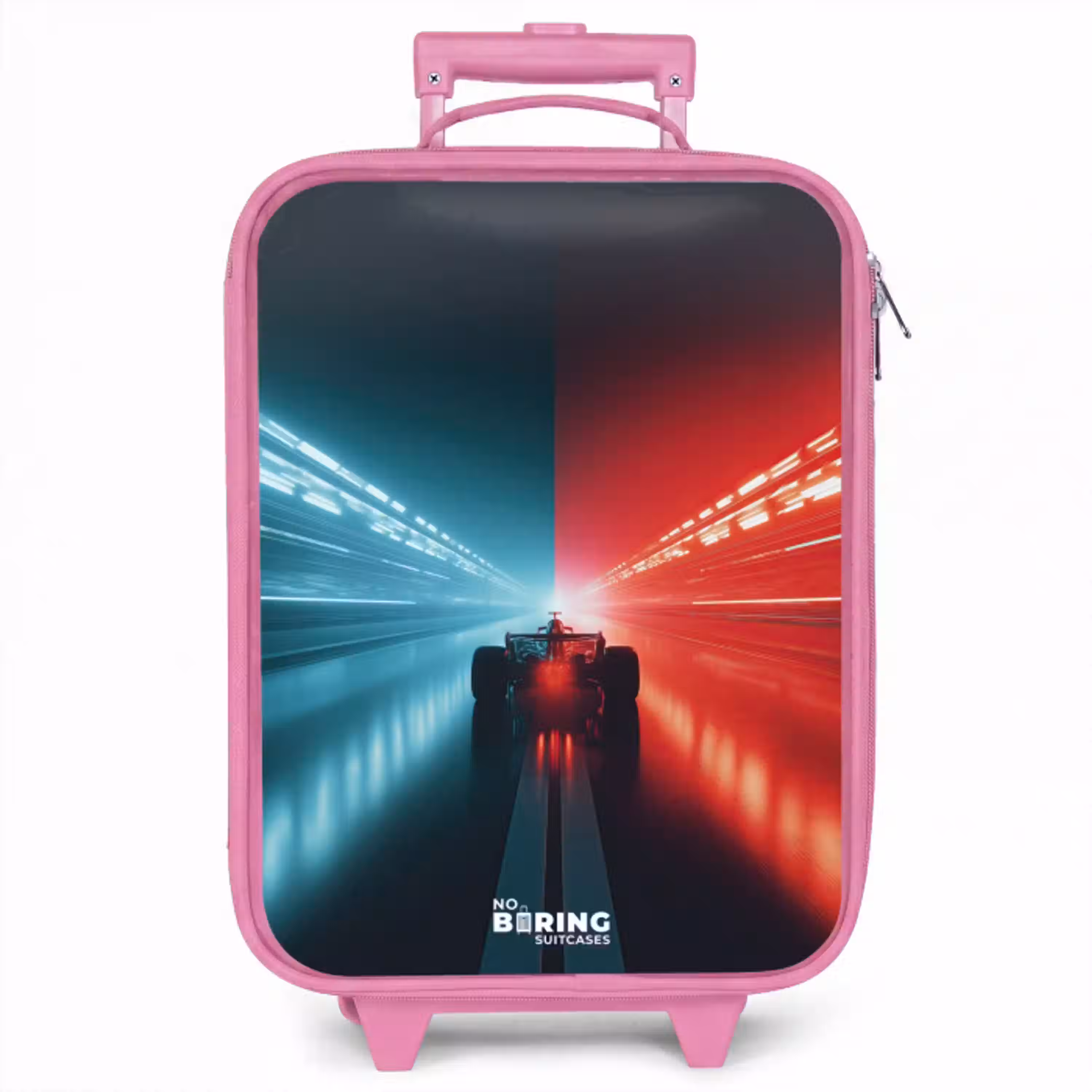 Baan - Raceauto - Neon - Rood Kinderkoffer - Roze klein -zzz_website3d