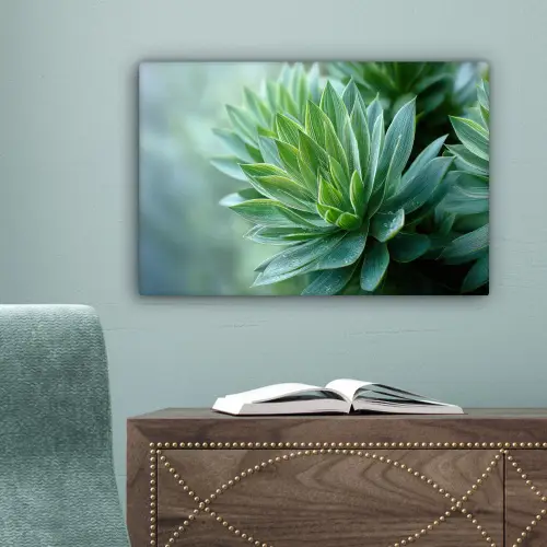 Blad - Plant - Groen - Textuur canvas 2cm klein -sfeer4