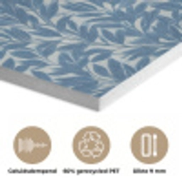 Bladeren - Klassiek - Patroon - Donkerblauw - Vintage PET vilt klein 837 -closeup_NL