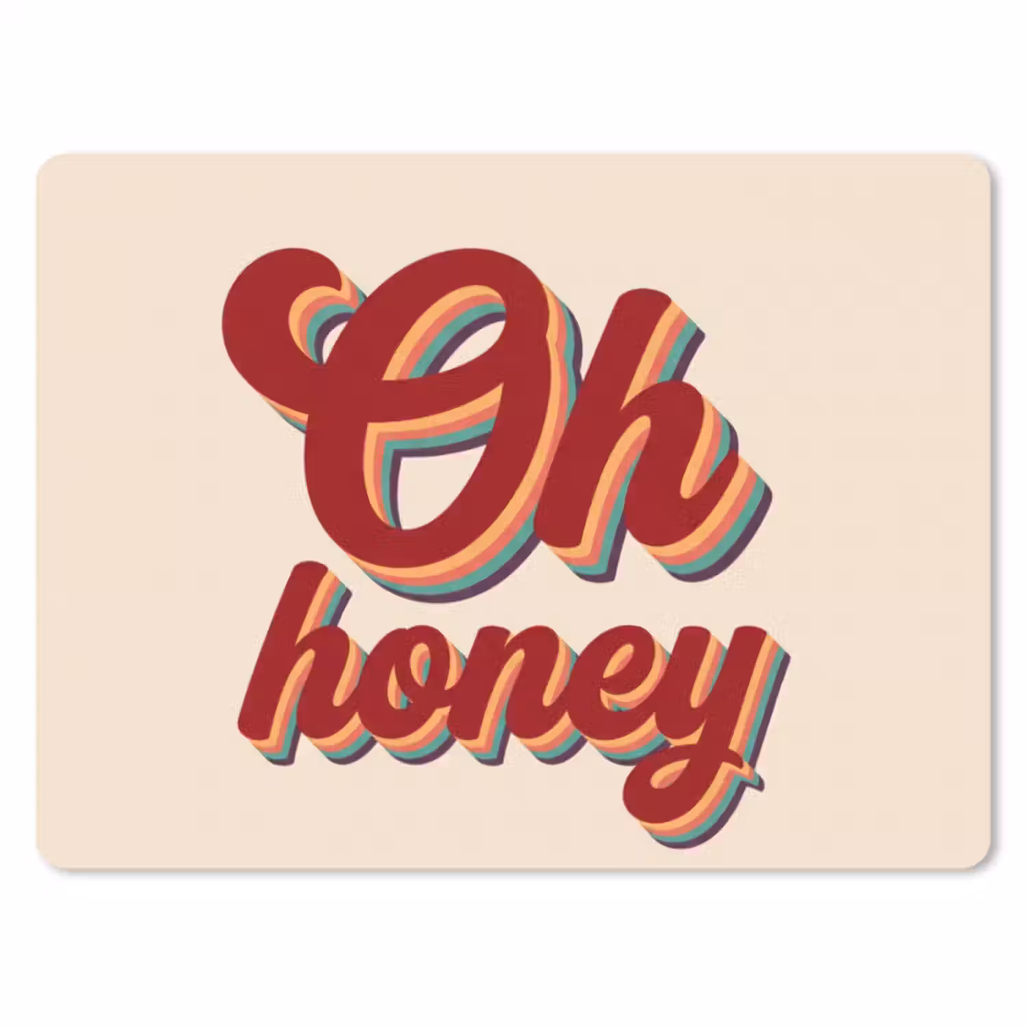 Muismat - Oh honey - Rood - Schaduw