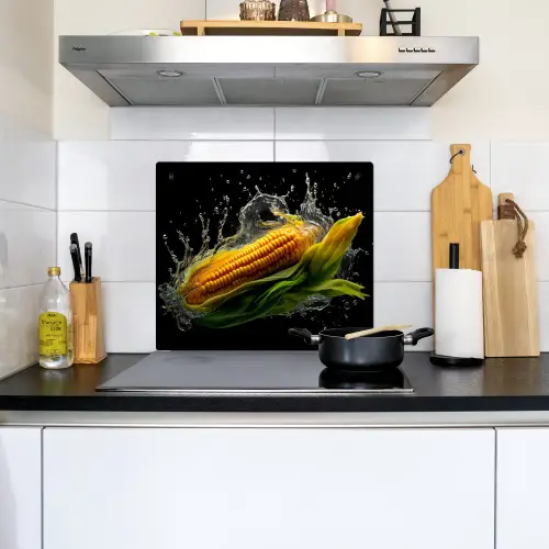 Maïs - Groente - Planten - Zwart - Water Inductie beschemer met haakjes middel -sfeer2