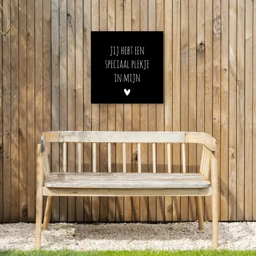Een speciaal plekje in mijn hart - Quotes - Spreuken Tuinposter op houten frame 2 cm dik klein -sfeer4