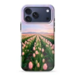 Tulpen - Landschap - Roze Toughcase MagSafe Apple iPhone 17 Pro Max klein -3d