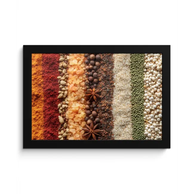 Banen - Verticaal - Kruiden - Variatie fotolijst zwart zonder passe partout klein -3d