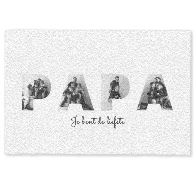 Gepersonaliseerde deurmat Papa - Lettercollage