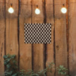 Bruin - Ruitpatroon - Geometrisch tuinposter los doek klein 239 -sfeer1