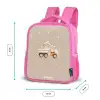 Gele kiepwagen met stenen en stippenpatroon Kinderrugzak - Roze middel -productfoto_formaten