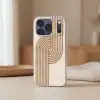 Symmetrische bocht - Koperkleurig Telefoonhoesje iPhone 17 Pro Max klein -sfeer2