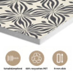 Grafisch - Patroon - Zwart PET vilt klein 837 -closeup_DE