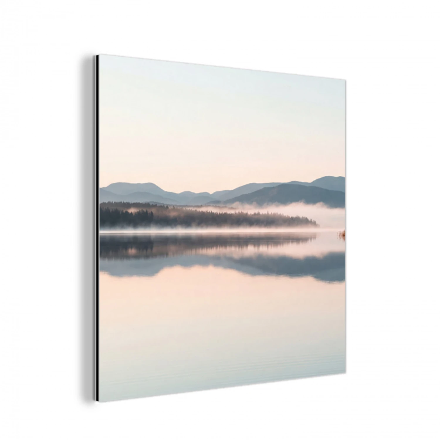 Water - Bomen - Mistlaag aluminium wit klein -3d