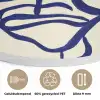 Lijntekening - Overlappende gezichten - Donkerblauw Akoestische PET Vilt - Rond klein -closeup_NL