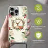 Kerstkrans - Hert - Hulst - Rood Hoesje iPhone 16 Pro Max met koord klein -sfeer2_NL