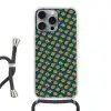 Groen - Disco - Patroon Hoesje iPhone 16 Pro Max met koord klein 804 -3d