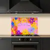 Tas - Roze - Bloemen keuken achterwand spatscherm klein -sfeer1