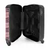 Roze geruite ruitstructuur symmetrisch NBS - Handbagage koffer - Kinderen Unisex middel -binnenkant